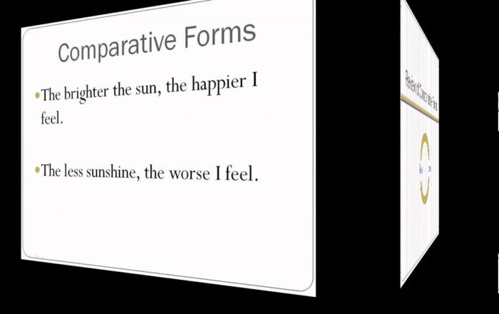 lesson 21 double comparatives